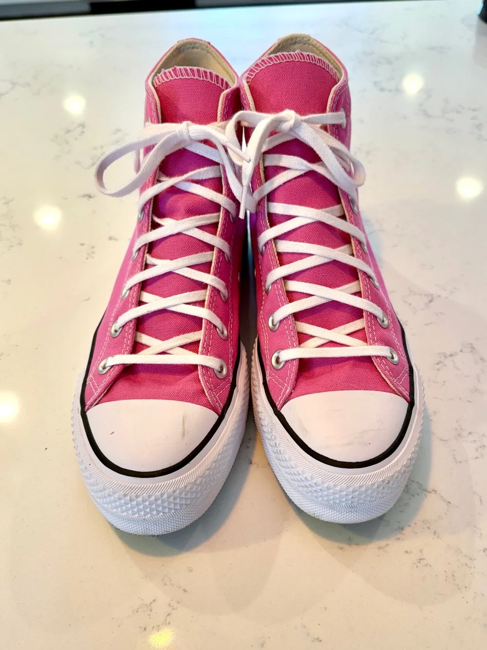 converse chuck taylor all star lift platform sneakers shocking orchid 8.5 pink - Picture 4 of 9